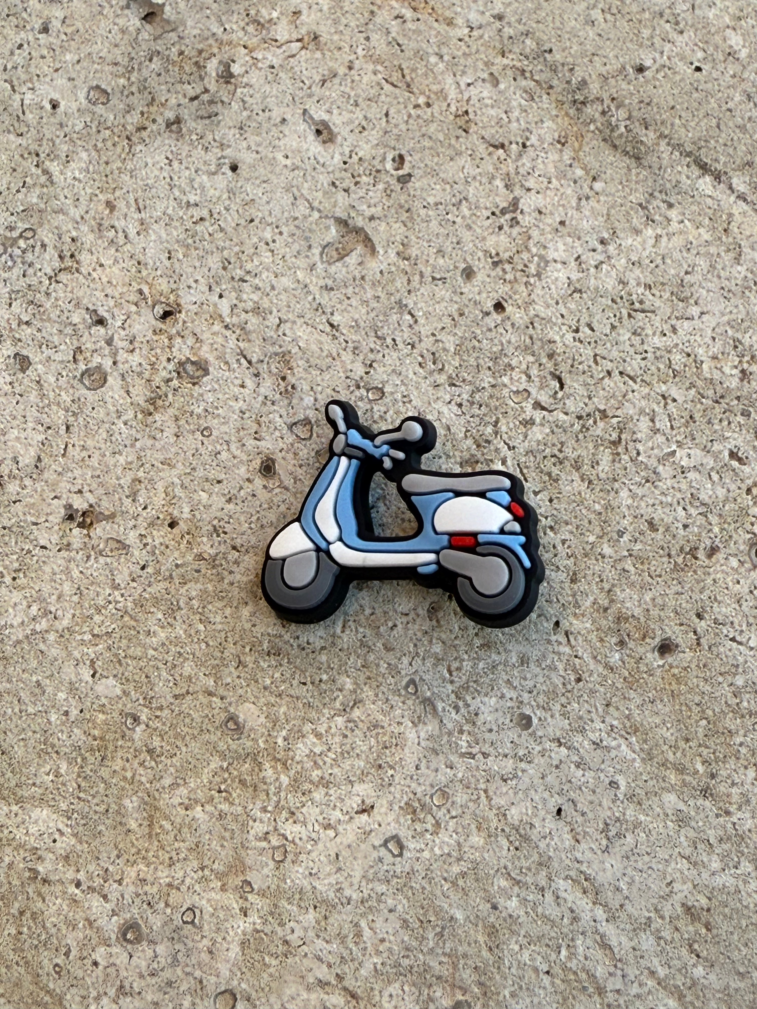Blue Vespa Croc Charm