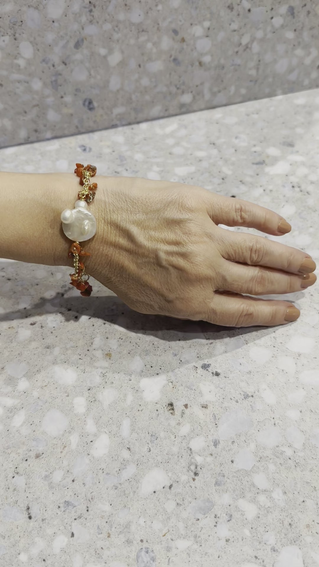 Baroque Pearl & Coral Bracelet