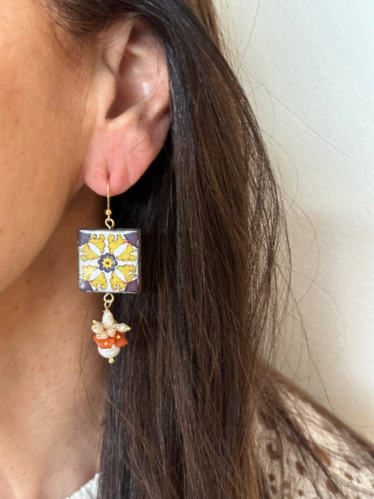 Sicilian Tile Earrings