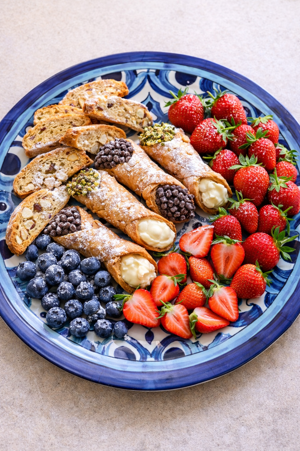 Melamine Round 12 inch Plate - Majolica Design