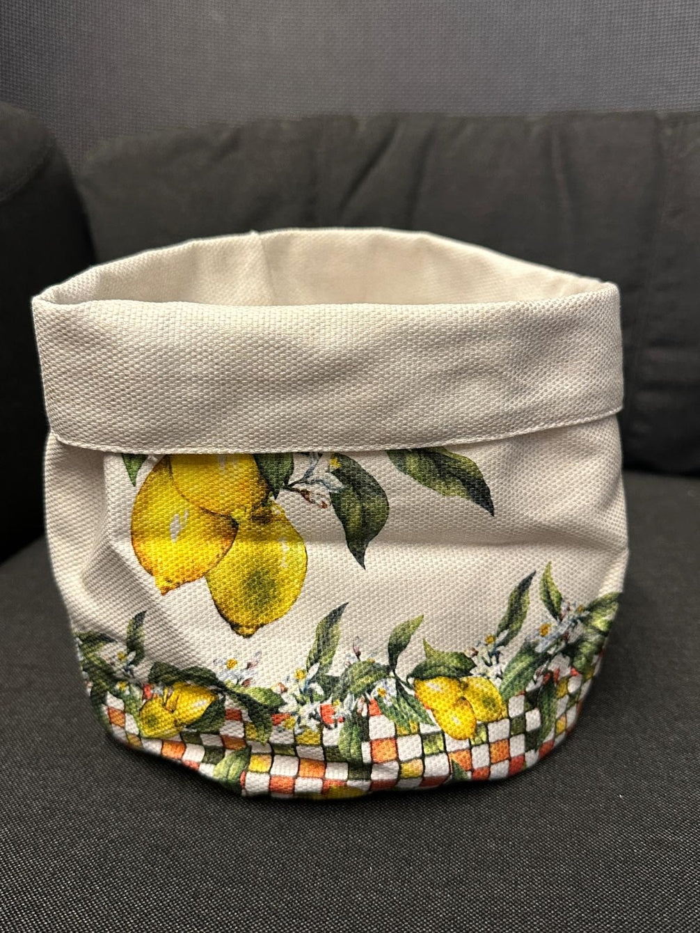 Cotton Bread Basket Sicilian Lemon Design