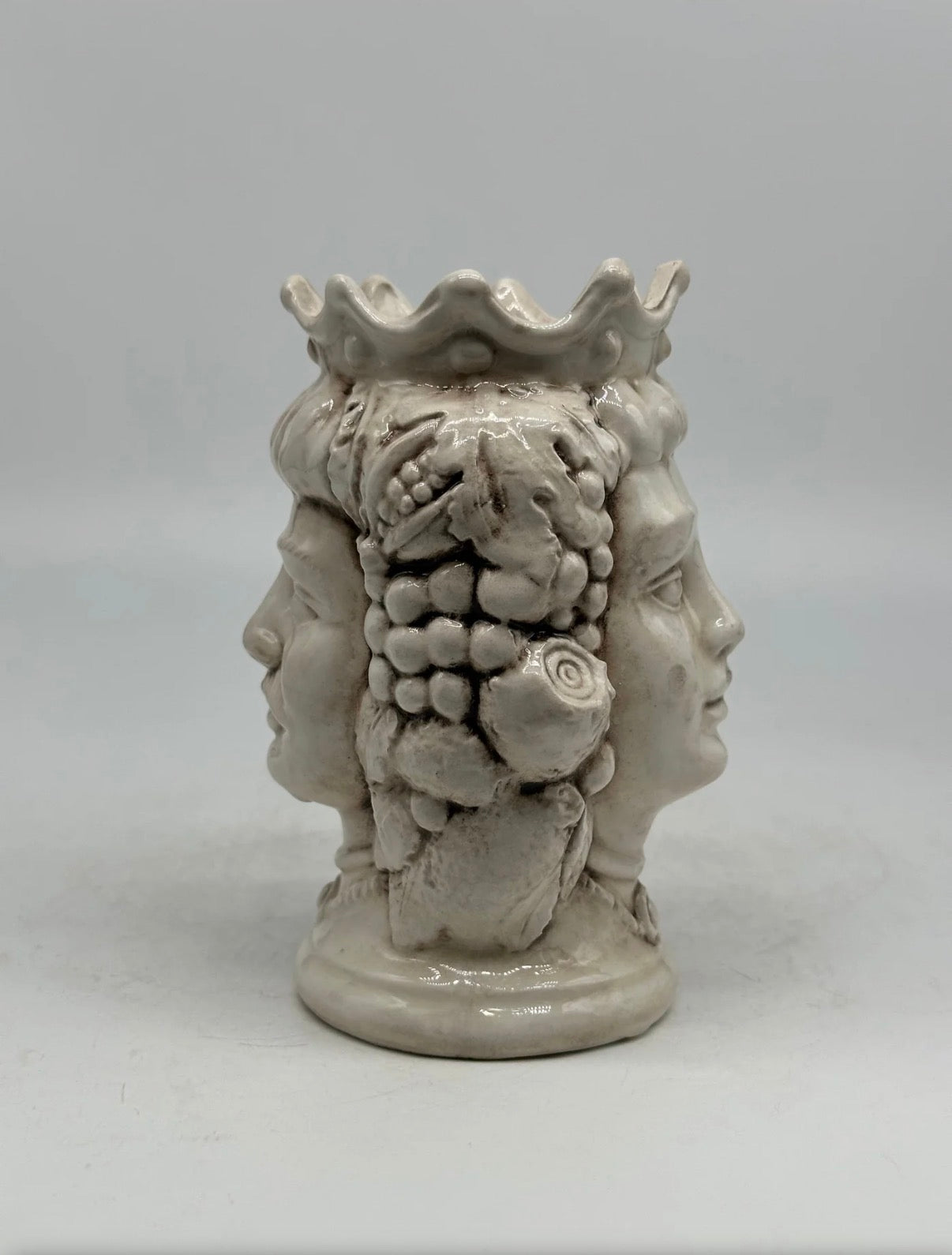 Double Faced Caltagirone Moor Head in beige