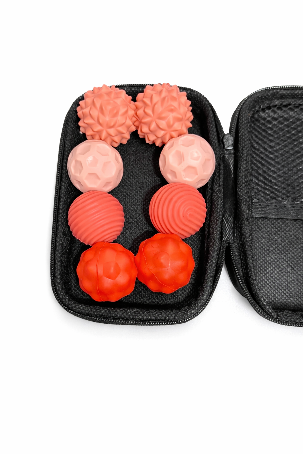 Magnetic Fidget Ball Set – 8 Piece Travel Pack (Pink & Red Tones