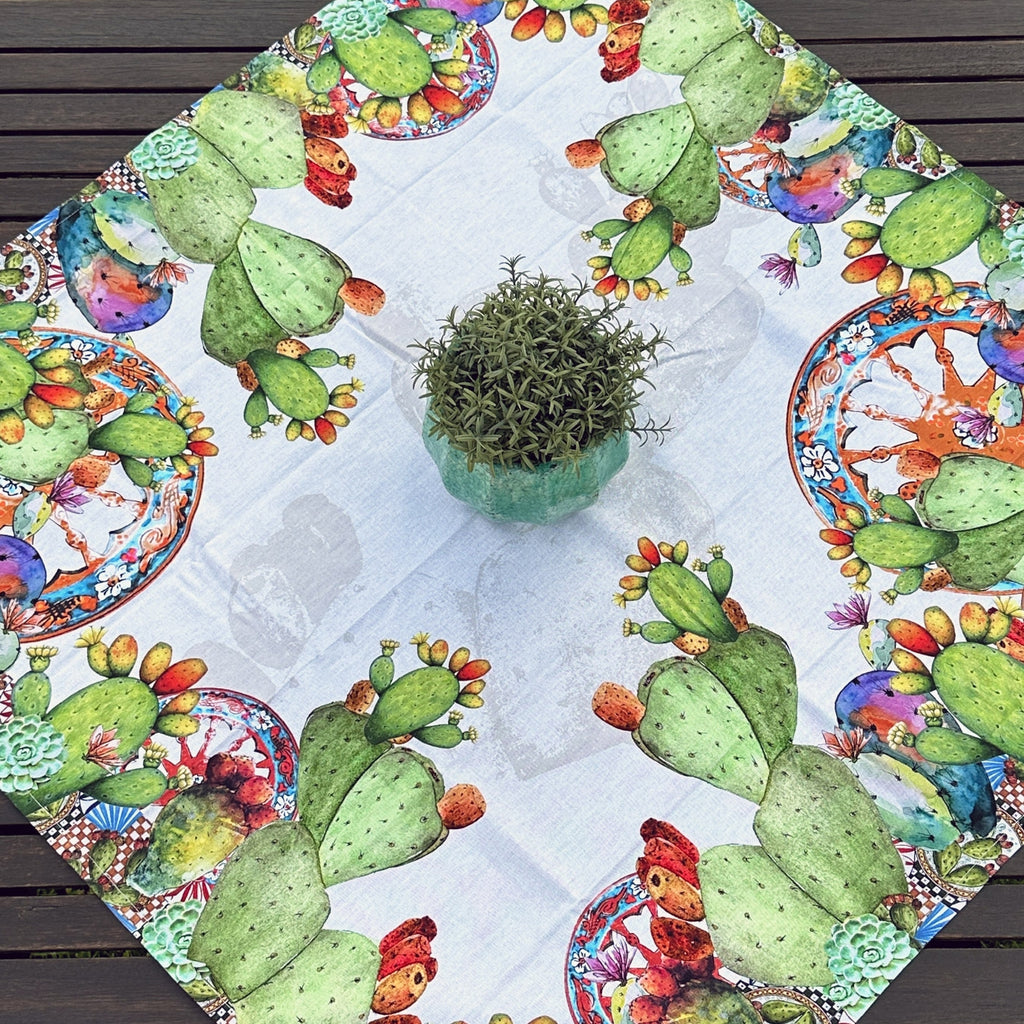 Sicilian Prickly Pear Table Square Centrepiece