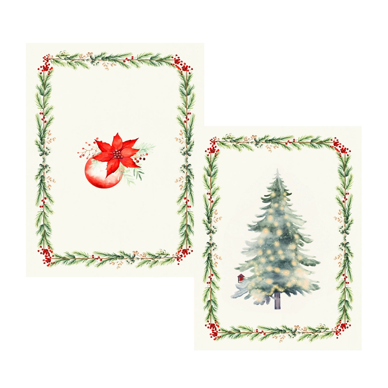 Christmas Tree Forest tea towels (set of 2)