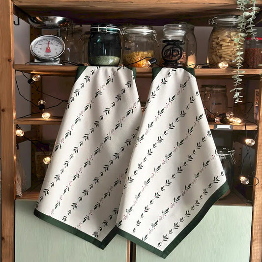 Christmas Mistletoe Tea Towel (set of 2)