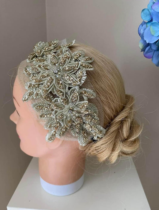 Floral beaded headband