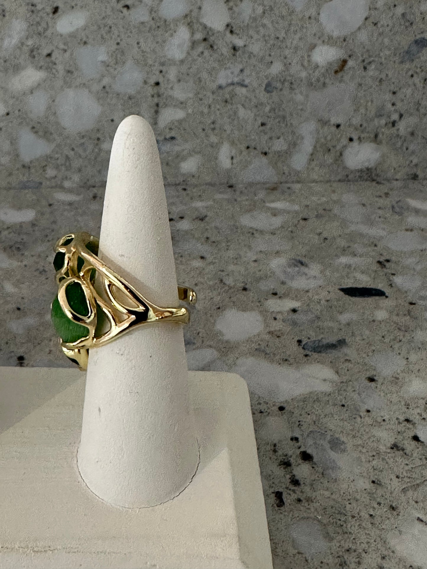 Emerald Green Trio Ring