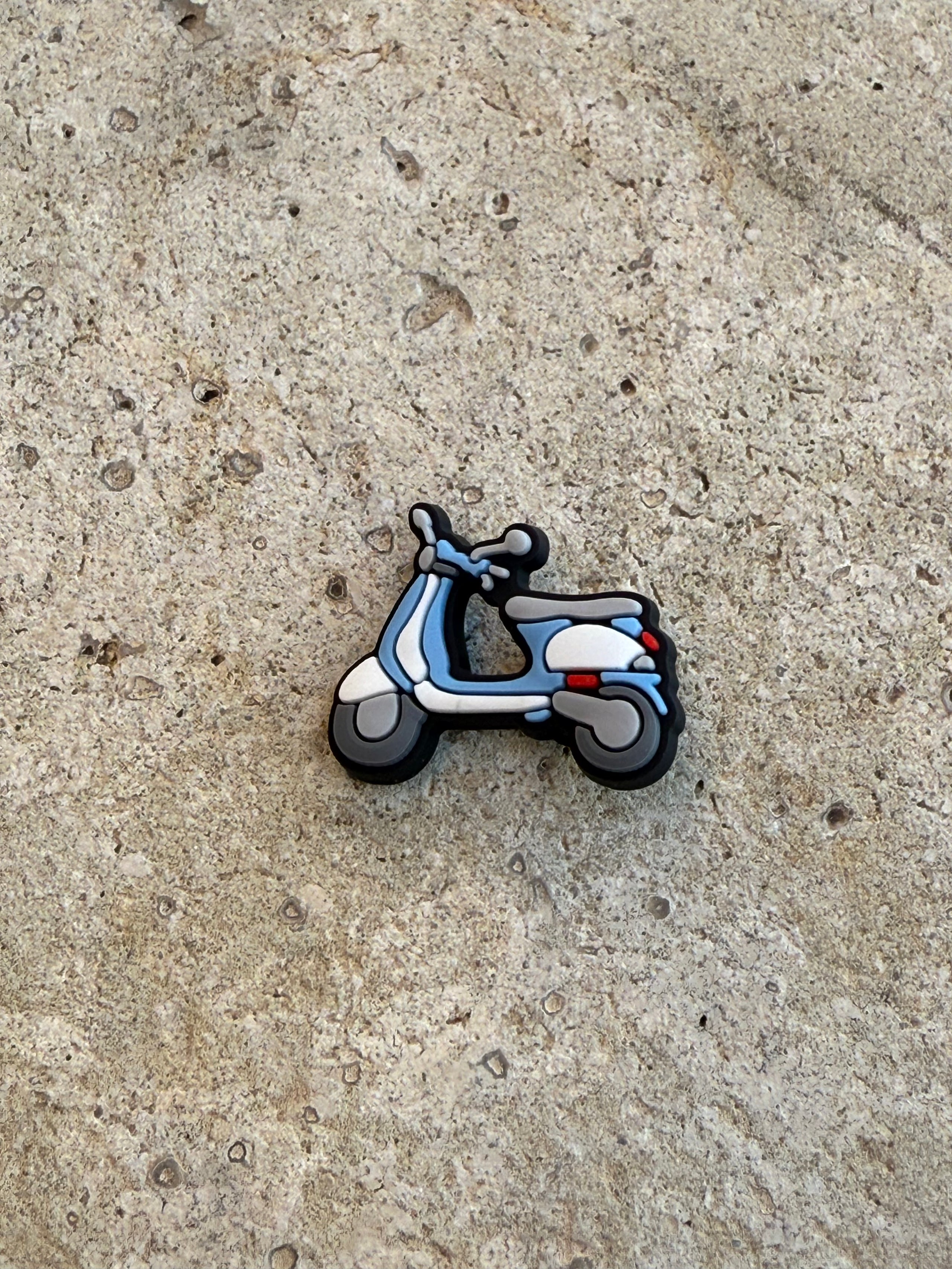 Blue Vespa Croc Charm