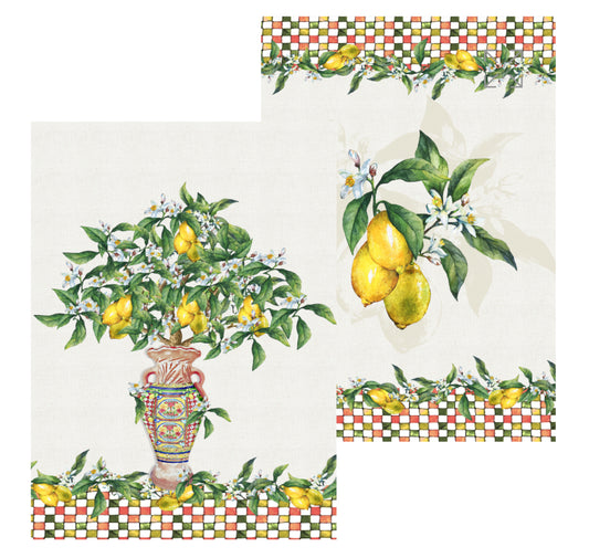 Sicilian Lemon Tea Towel (set of 2)