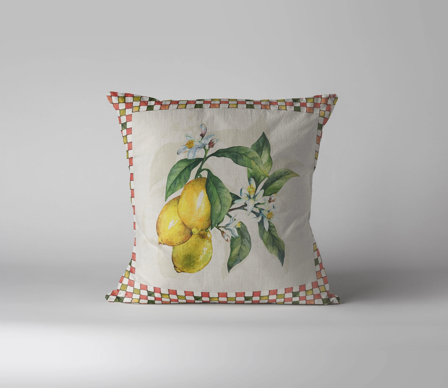 Sicilian lemon vibes cushion cover