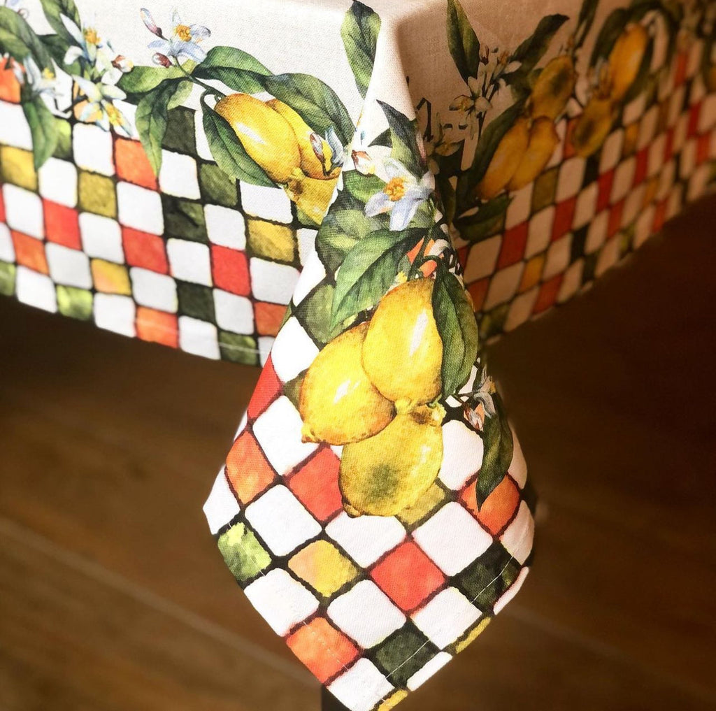 Sicilian Lemon Tablecloth (10-12 people)