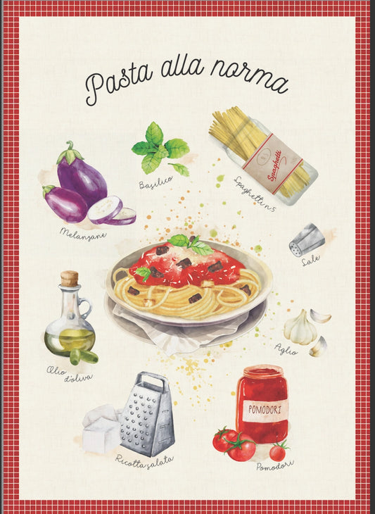 Pasta Alla Norma Tea Towel