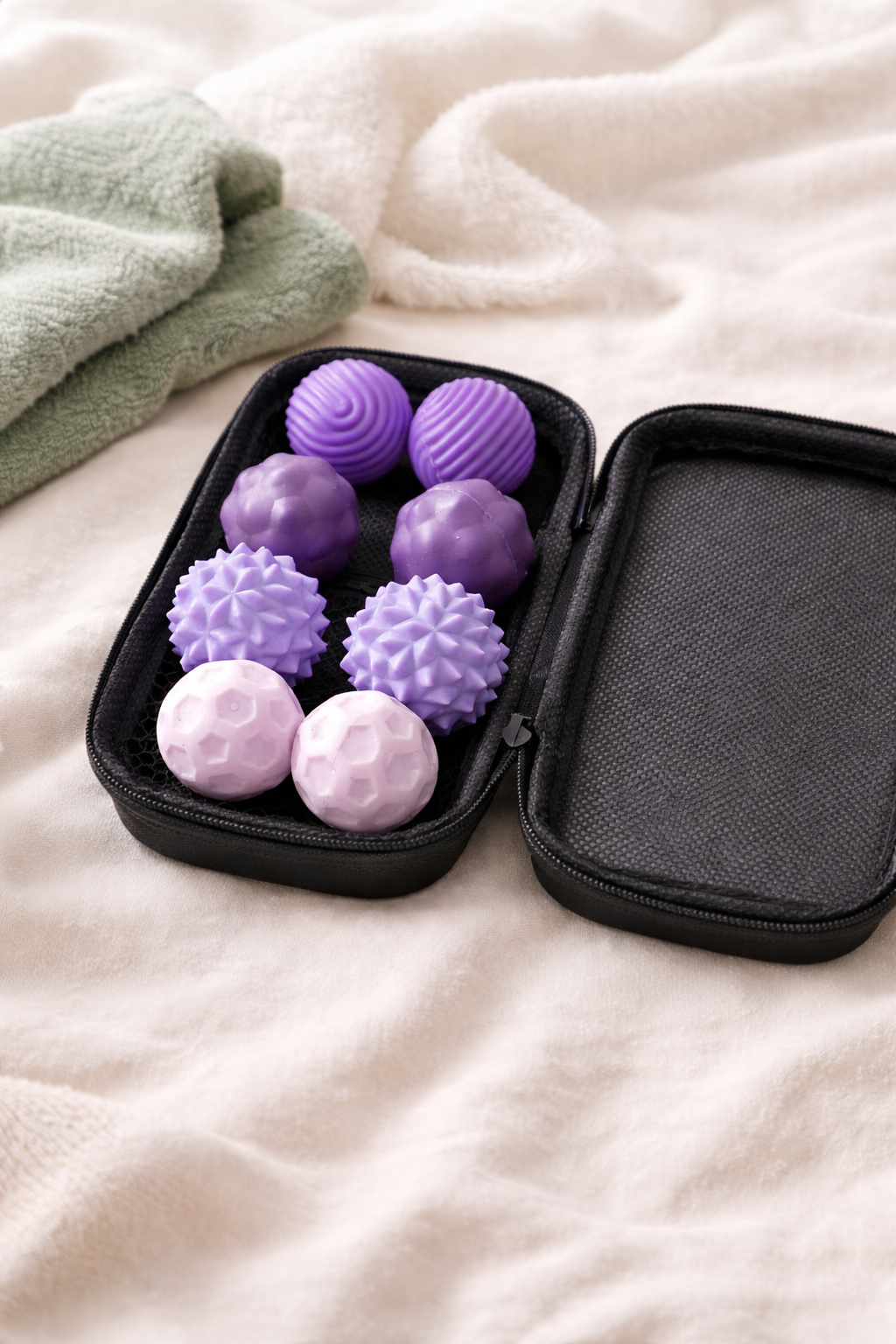 Magnetic Fidget Ball Set – 8 Piece Travel Pack (Purple Tones