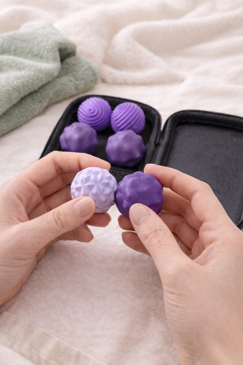 Magnetic Fidget Ball Set – 8 Piece Travel Pack (Purple Tones