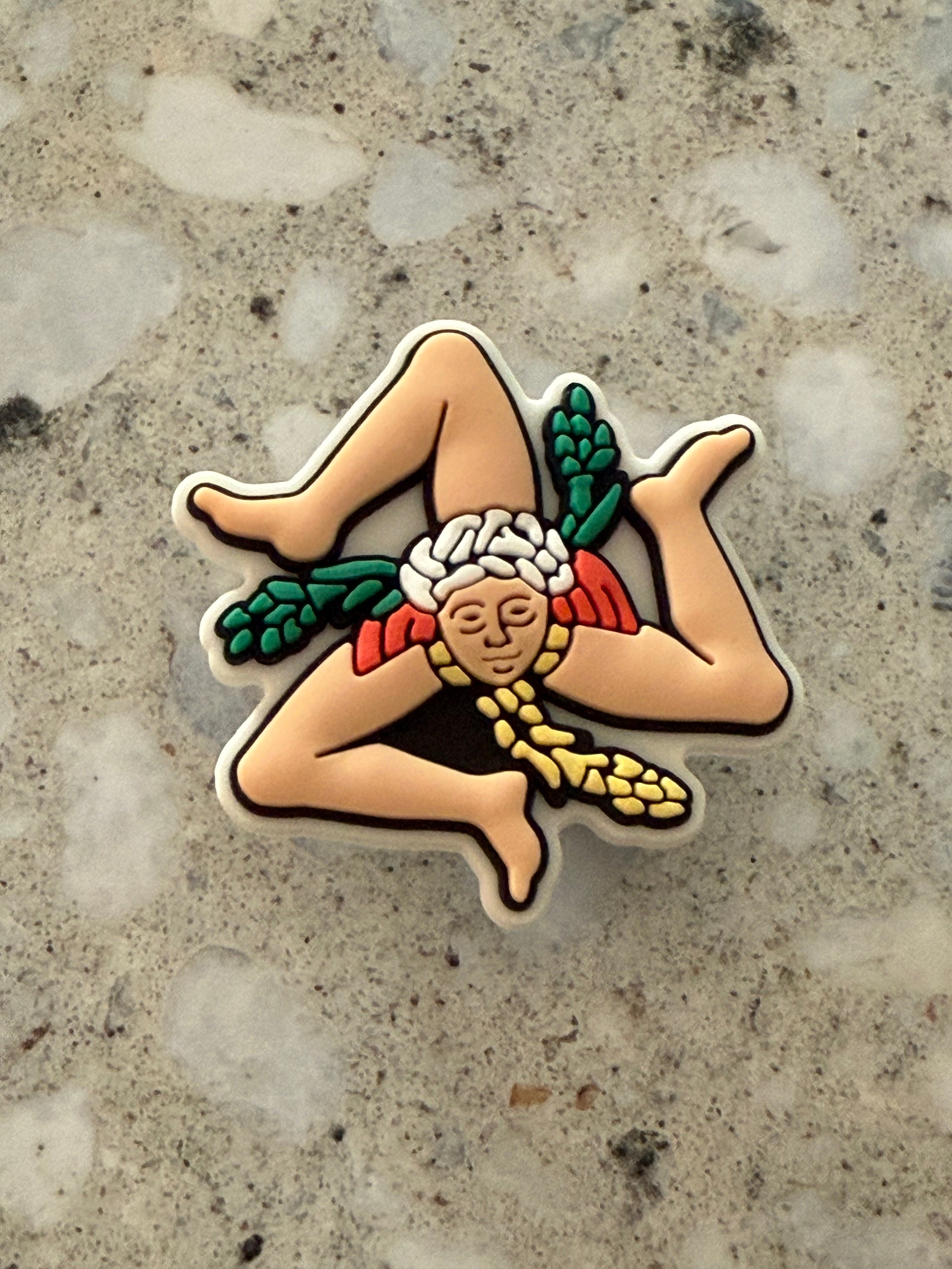 Trinacria Croc Charm