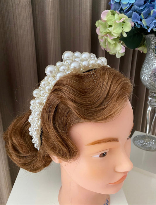 Azzurra Thick Pearl Headband