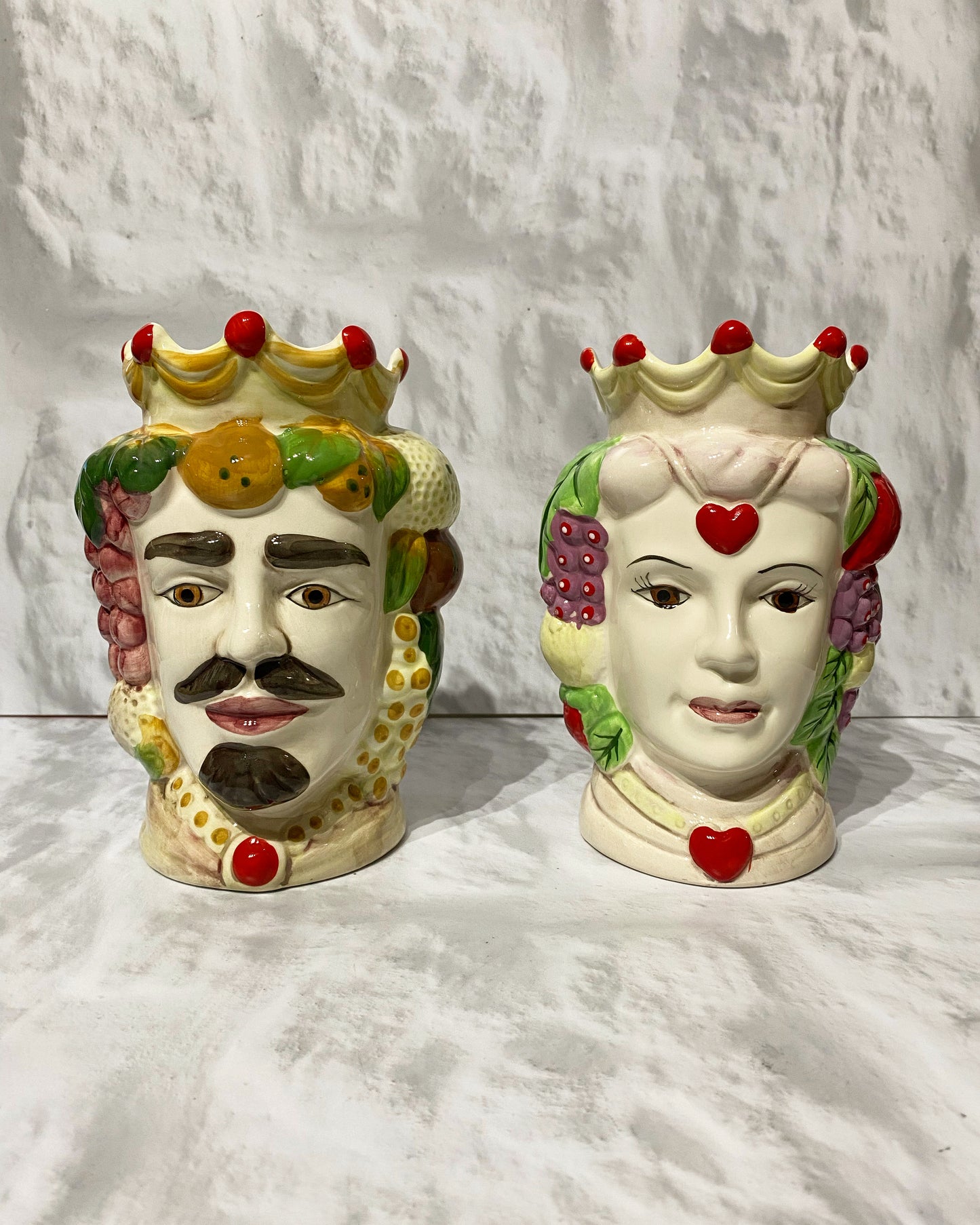 Fruity Colourful Moor Head Vase (set of 2)